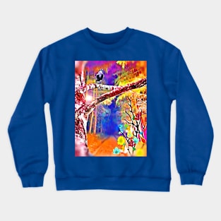 Crow in the Forest Crewneck Sweatshirt